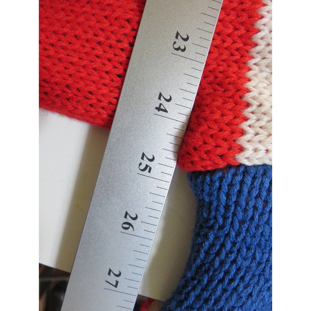 Topshop Union Jack Flag Sweater Gold Metallic Trim Red White Blue Size M NEW - Picture 4 of 15